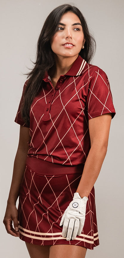 Sicilia Polo - Maroon: Style Meets Comfort on the Golf Course