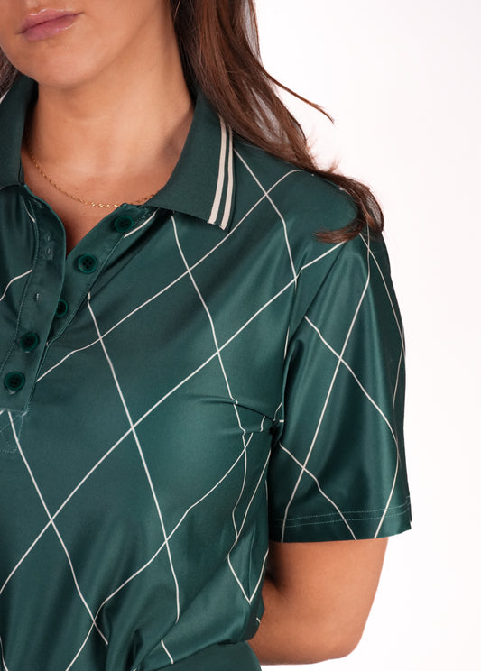 Pine Women's Golf Polo - Green